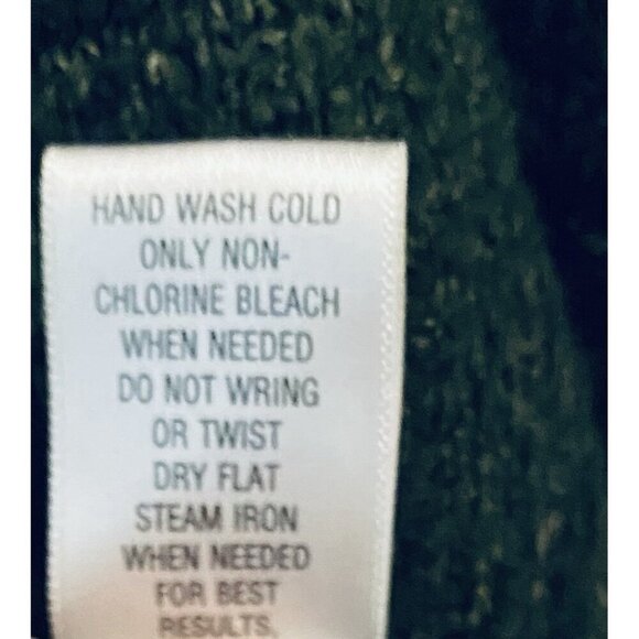 Croft And Barrow Cardigan Sweater Womens XL Green Embroidered Birds Silk Wool - Picture 7 of 8